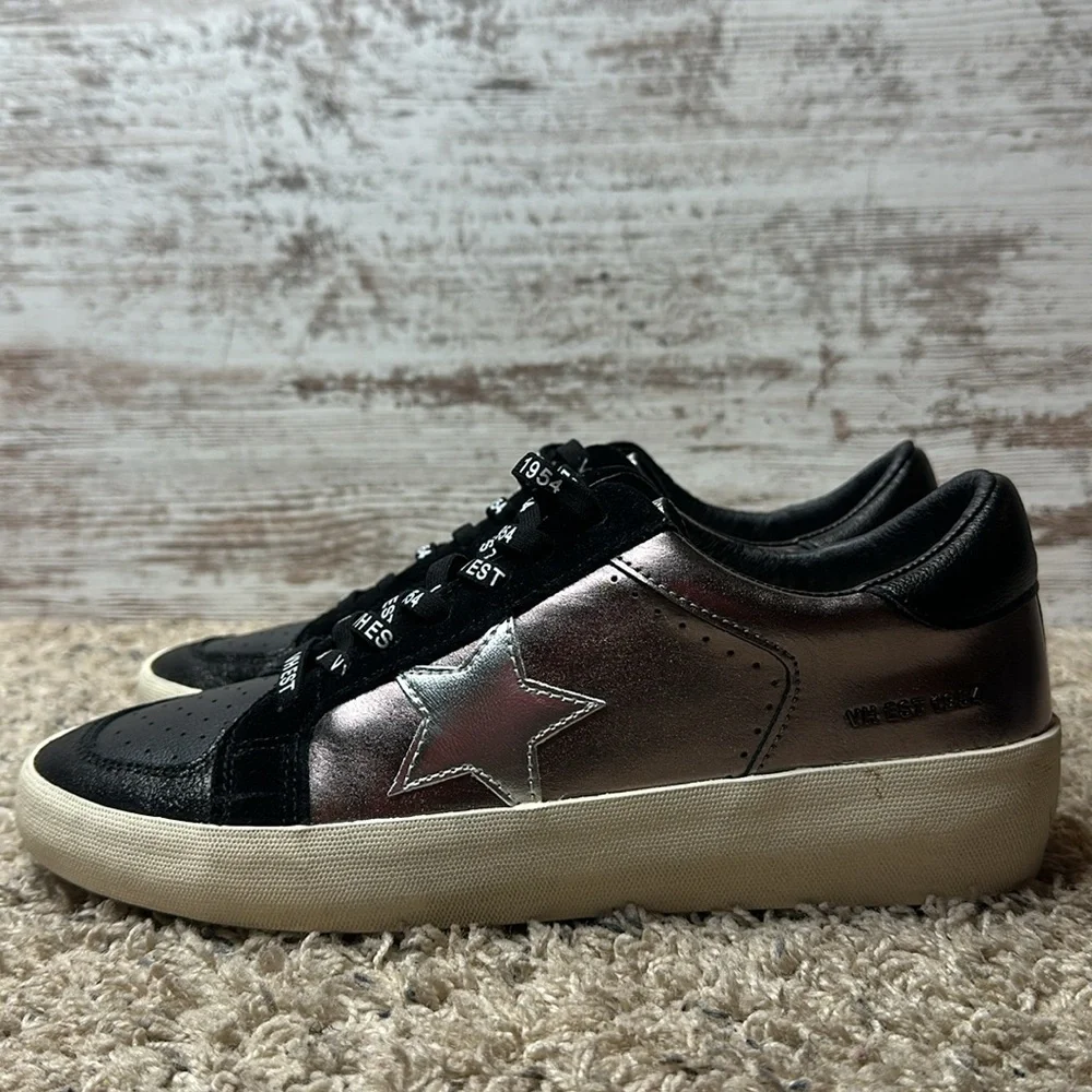 VINTAGE HAVANA Women's Nala Sneaker in black pewter sz 10 - Picture 8 of 14